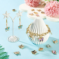 14Pcs Alloy Glass Pendants&nbsp;FIND-TADJ0001-08