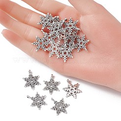 Christmas Snowflake Tibetan Style Alloy Pendants&nbsp;TIBEP-YW0001-58