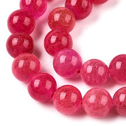 Dyed Natural White Jade Beads Strands&nbsp;G-T138-8mm-210-36