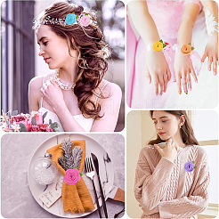 40Pcs 10 Colors Flower Non-Woven Accessories&nbsp;DIY-CY0001-73A