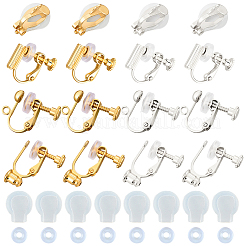 Brass Clip-on Earring Converters Findings&nbsp;KK-BBC0021-52