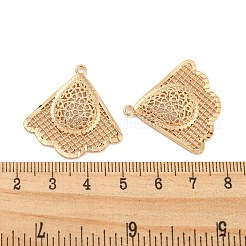 Rack Plating Brass Hollow Pendants&nbsp;KK-P244-07KCG