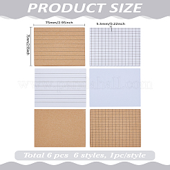 6Pcs 6 Styles Paper Sticky Notes&nbsp;AJEW-LP0004-15