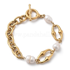 Stainless Steel Cable Chains Link Bracelets&nbsp;BJEW-F485-02G
