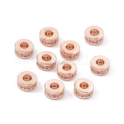 Brass Micro Pave Cubic Zirconia Beads&nbsp;ZIRC-F009-31RG