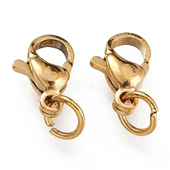 Ion Plating(IP) 304 Stainless Steel Lobster Claw Clasps&nbsp;STAS-G240-01B-G