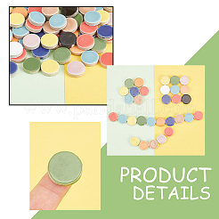 120Pcs Flat Round Shapes Porcelain Cabochons&nbsp;PORC-PH0001-27