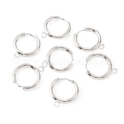 201 Stainless Steel Huggie Hoop Earring Findings&nbsp;STAS-P283-01F-S