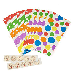 20Pcs 2 Styles Rainbow Color Paper Storage Bags&nbsp;ABAG-TA0002-35