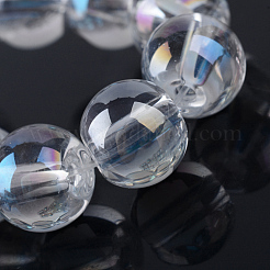 Electroplate Glass Beads Strands&nbsp;EGLA-Q062-8mm-A09