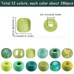 156g 12 Style Glass Seed Beads&nbsp;SEED-SC0001-32B-08