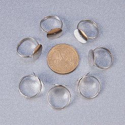 Brass Pad Ring Bases&nbsp;KK-PH0001-15S