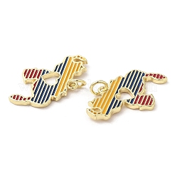 Brass Enamel Pendants&nbsp;KK-K332-34G-03