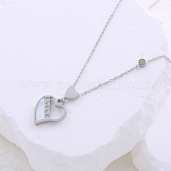Amie Round Love Heart Necklace for Women Elegant Chain with Heart Pendant Jewelry&nbsp;AX1531