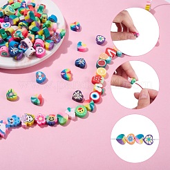 250Pcs 10 Style Handmade Polymer Clay Beads&nbsp;CLAY-SZ0001-53