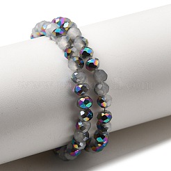 Electroplate Glass Faceted Rondelle Beads Strands&nbsp;EGLA-D020-4x3mm-M3
