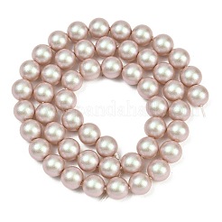 Frosted Glass Pearl Beads Strands&nbsp;GLAA-A044-08A-13