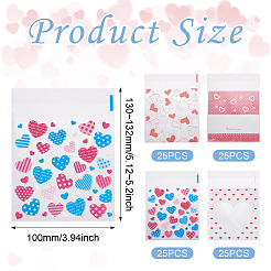 100Pcs 4 Styles Rectangle Plastic Cellophane Bags&nbsp;OPC-TA0001-04