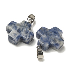 Natural Blue Spot Jasper Pendants&nbsp;G-Z067-06P-02