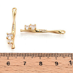 Brass Micro Pave Cubic Zirconia Pendants&nbsp;KK-N261-119B-G