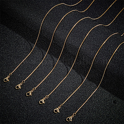 6Pcs Brass Snake Chain Necklaces Set for Men Women&nbsp;MAK-BBC0001-07