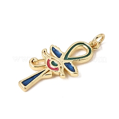 Brass Enamel Pendants&nbsp;KK-CBAA41C-08G