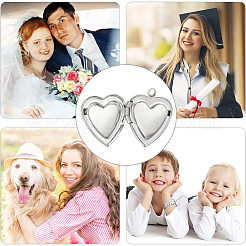 20Pcs 316 Stainless Steel Locket Pendants&nbsp;STAS-UN0055-96