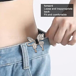 6Pcs 3 Colors Butterfly Alloy Adjustable Jean Button Pins&nbsp;FIND-HY0003-17