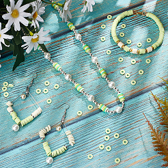 10 Strands Flat Round Handmade Polymer Clay Beads&nbsp;CLAY-PH0001-44L