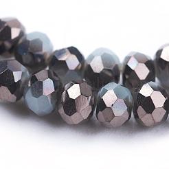 Electroplate Glass Faceted Rondelle Beads Strands&nbsp;EGLA-D020-3x2mm-04