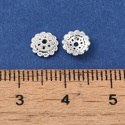 Rack Plating Brass Beads Caps&nbsp;KK-B088-03A-S