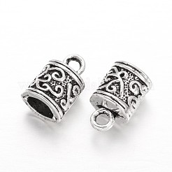 Tibetan Style Alloy Cord Ends&nbsp;PALLOY-L166-08AS