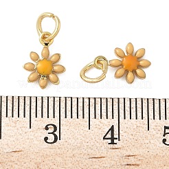 Brass Enamel Charms&nbsp;KK-C110-16B-02G
