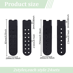 48 Sets 2 Styles Plastic Cap Snap Buckle Replacement Repair Strap with 7 Holes&nbsp;FIND-DR0001-43A