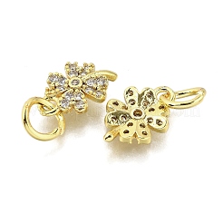 Clover Brass Micro Pave Clear Cubic Zirconia Pendants&nbsp;LS-KK-K300-10G