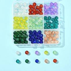 180Pcs 9 Colors Spray Painted Crackle Glass Beads Set&nbsp;CCG-FS0001-03