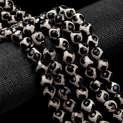 Tibetan Style Turtle Back Pattern dZi Beads&nbsp;X-G-H1453-1