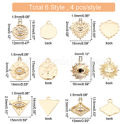24Pcs 6 Style Alloy Pendants&nbsp;FIND-BC0002-66