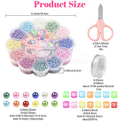 1450Pcs 13 Styles Imitation Pearl Acrylic Beads&nbsp;MACR-YW0004-56
