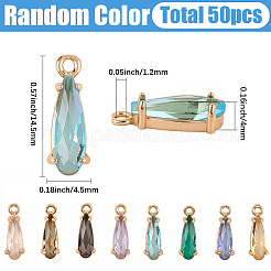 50Pcs Faceted Glass Pendants&nbsp;GLAA-SC0002-79