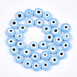 Handmade Evil Eye Lampwork Beads Strands&nbsp;X-LAMP-S191-02D-09