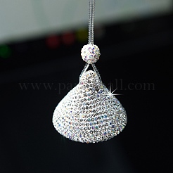 Full Rhinestone Mushroom Glass Perfume Bottles Air Freshener Diffuser Bottle Hanging Ornaments&nbsp;PW-WG8D50A-01