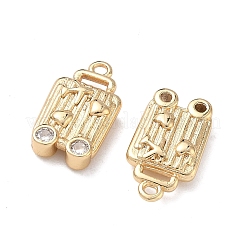Brass Clear Cubic Zirconia Pendants&nbsp;KK-C168-05G