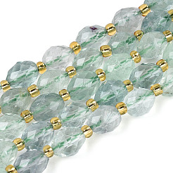 Natural Green Fluorite Beads Strands&nbsp;G-N342-53-8x6-12