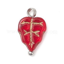 Czech Glass Charms&nbsp;PALLOY-JF04468-02