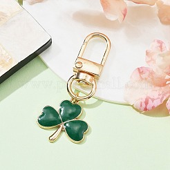 Saint Patrick's Day Alloy Enamel Pendant Decorations&nbsp;HJEW-JM01573-01