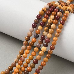 Round Natural Mookaite Gemstone Bead Strands&nbsp;G-J333-06-4mm
