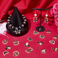 32Pcs 8 Styles Alloy Enamel Pendants&nbsp;ALRI-SC0001-52