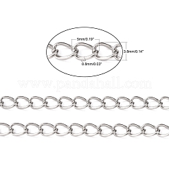 Non-Tarnish 3.28 Feet 304 Stainless Steel Curb Chains&nbsp;X-CHS-Q001-22