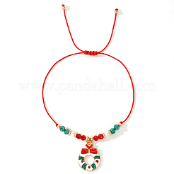 Imitation Pearl & Glass Beads Braided Bracelets&nbsp;CA6370-4